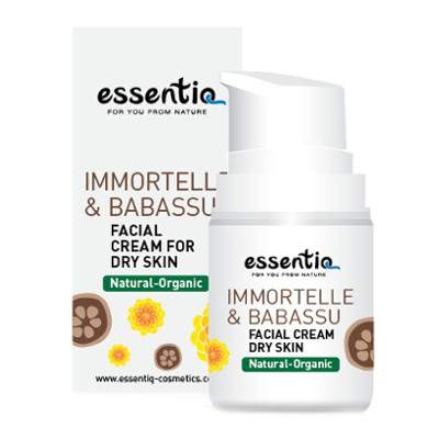 Crema de fata cu Imortela si Babassu piele uscata, 50 ml, Essentiq