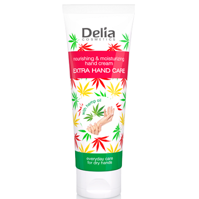 Crema de maini cu ulei de canepa, 75ml, Delia Cosmetics