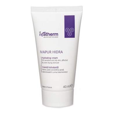 Crema hidratanta piele sensibila, grasa, deshidratata Ivapur Hidra, 40 ml, Ivatherm