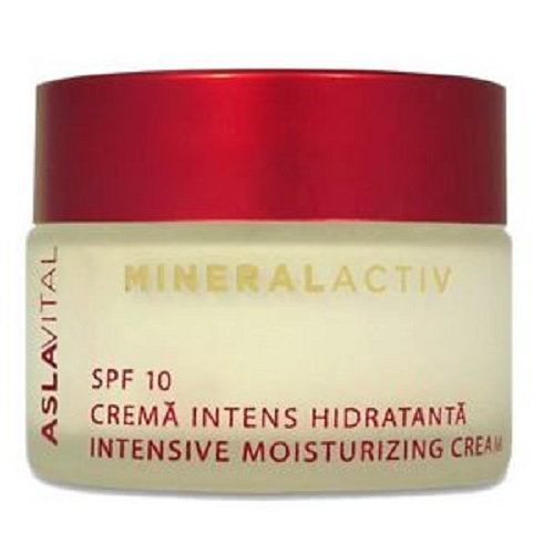 Crema intens hidratanta SPF 10 AslaVital, 50 ml, Farmec