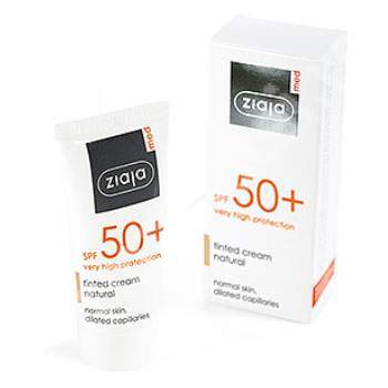 Crema nuantatoare pentru protectie solara ridicata SPF 50+, 50 ml, Nuanta Natural, Ziaja