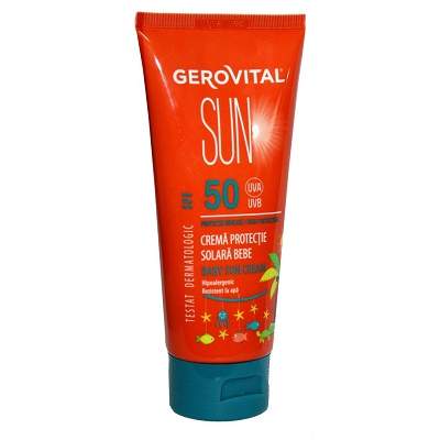 Crema protectie solara Bebe SPF 50, 100ml, Gerovital Sun