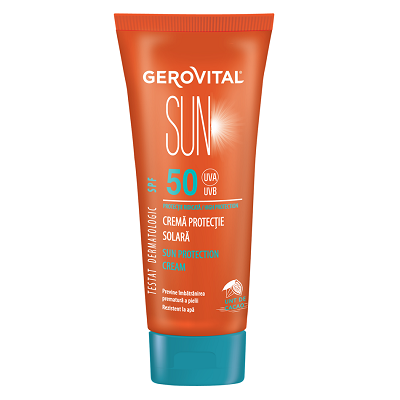 Crema protectie solara SPF 50, 100ml, Gerovital Sun