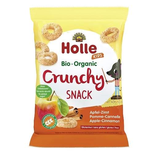 Crunchy Snack cu mere si scortisoara, 25 g, Holle Baby Food