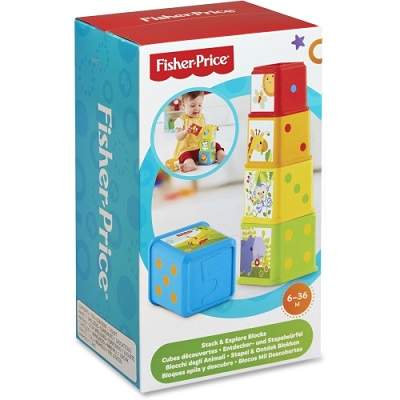 Cuburi de construit, +6luni, CDC52, Fisher Price