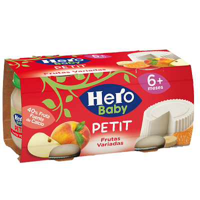 Desert din branzica cu fructe, 10733, 2 x 80 g, Hero Baby