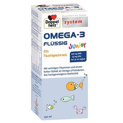 Doppelherz System Omega-3 Junior sirop, 250 ml, Queisser Pharma