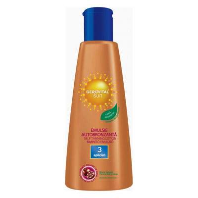 Emulsie autobronzanta Gerovital Sun, 200 ml, Farmec