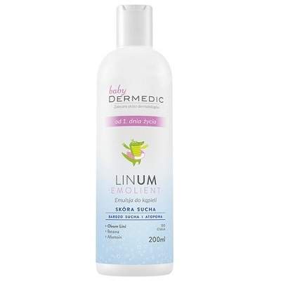 Emulsie de baie Linum Baby, +0luni, 200ml, Dermedic