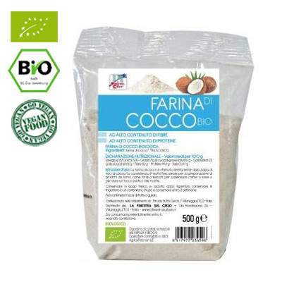 Faina bio din nuca de cocos, 500 g, La Finestra Sul Cielo