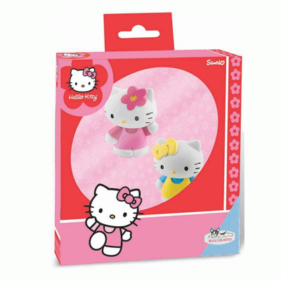 Figurine Hello Kitty si Mimmy, Bullyland