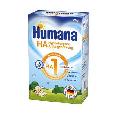 Formula hipoaleergenica de inceput HA1, Gr. 0 luni, 500 g, Humana