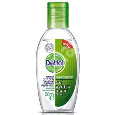 Gel antibacterian pentru maini, 50 ml, Dettol