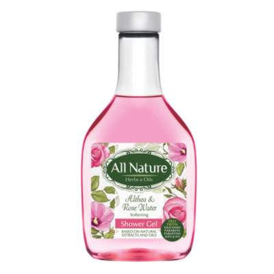 Gel de dus cu Althea si apa de trandafiri, 255 ml, All Nature