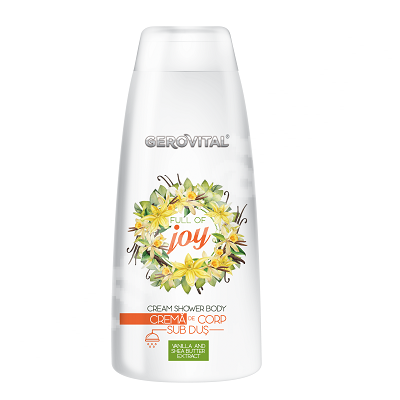 Gel de dus cu unt de Shea, Full of Joy Gerovital, 250 ml, Farmec