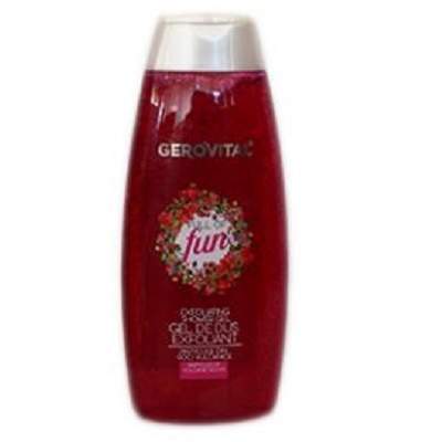 Gel de dus exfoliant cu particule din roci vulcanice Full of Fun Gerovital, 250 ml, Farmec