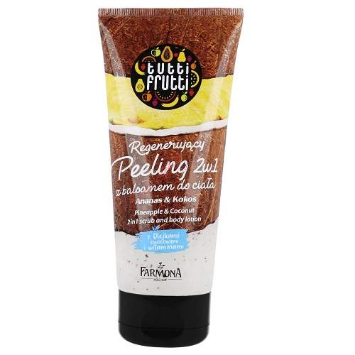 Gel de dus peeling si balsam ananas si cocos, 210 ml, Farmona