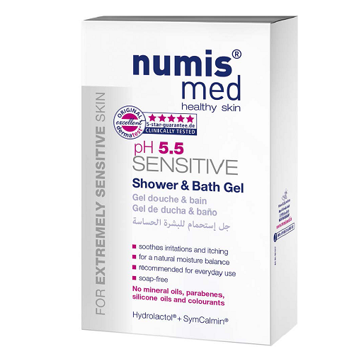 Gel de dus Sensitive pH 5.5, 200 ml, Numismed