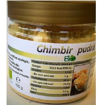 Ghimbir pudra Bio, 14161, 100 gr, Managis