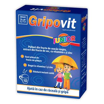 Gripovit Junior, 10 plicuri, Zdrovit