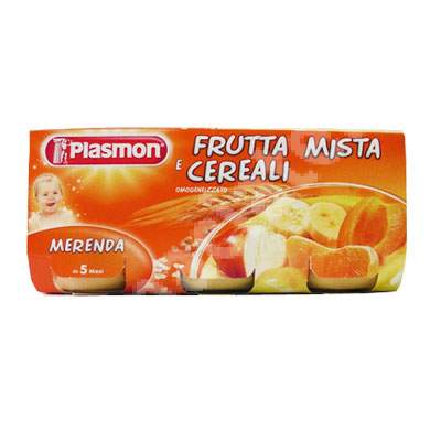 Gustare fructe mixte si cereale, Gr. +6 luni, 3x120 g, Plasamon 