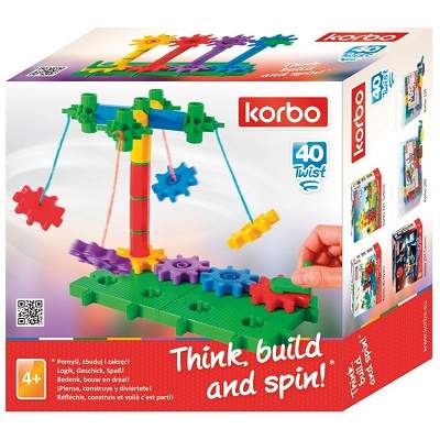 Joc educativ 40Twist Gandeste, Construieste, Roteste, 1021, Korbo