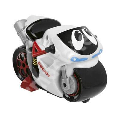 Jucarie motocicleta alba Turbo Touch Ducati, +2 ani, 00388.10, Chicco