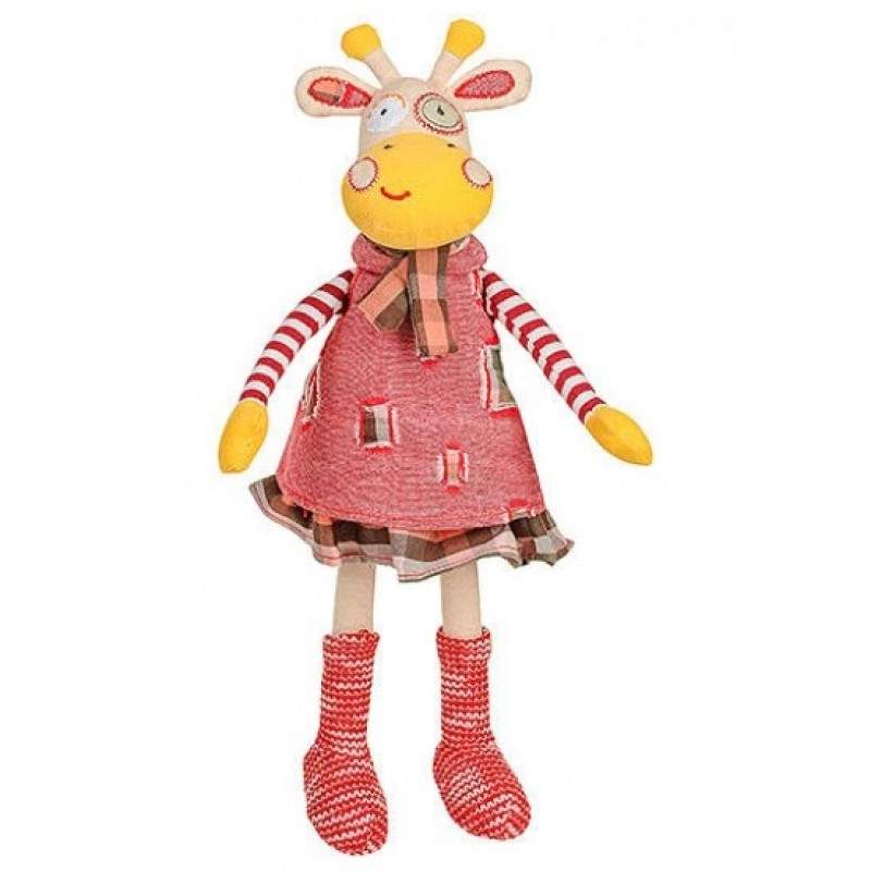 Jucarie plus girafa roz, 30 cm, 1252, Babyono