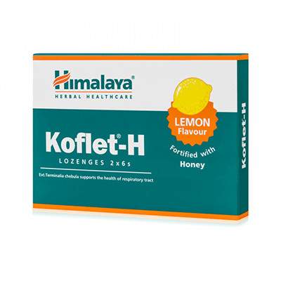 Koflet-H cu aroma de lamaie, 12 pastile, Himalaya