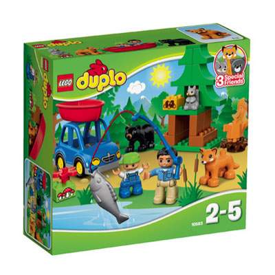 La pescuit pe lacul din padure Duplo, 2-5 ani, L10583, Lego