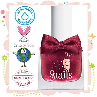 Lac de unghii Oja pentru copii Festive Red Velvet, 10.5ml, Snails