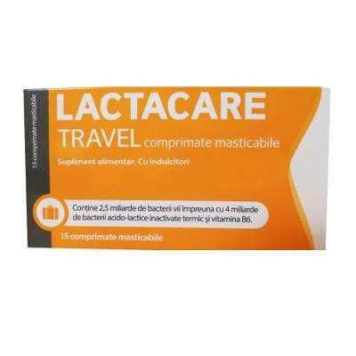 Lactacare Travel, 15 comprimate masticabile, Actavis