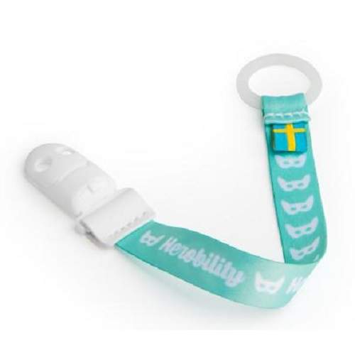 Lant suzeta cu clips turquoise, Herobility