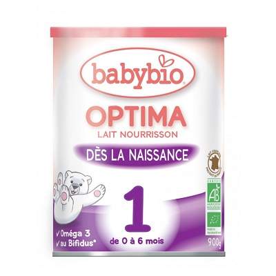 Lapte bio, Optima, Formula 1, +0 luni, 900g, BabyBio