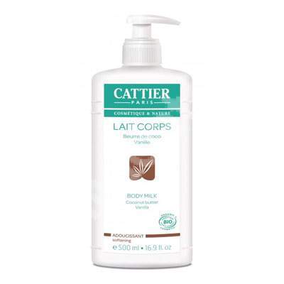 Lapte de corp hidratant cu extract de vanilie si ulei de cocos, 500 ml, Cattier