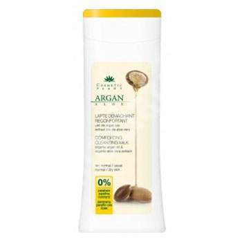 Lapte demachiant reconfortant cu ulei de Argan bio si extract bio de Aloe, 200 ml, Cosmetic Plant