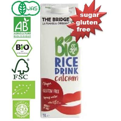 Bautura vegetala Bio de orez cu calciu, 1L, The Bridge