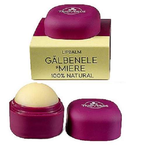 Lipbalm Galbenele si miere, 9 g, TrioVerde