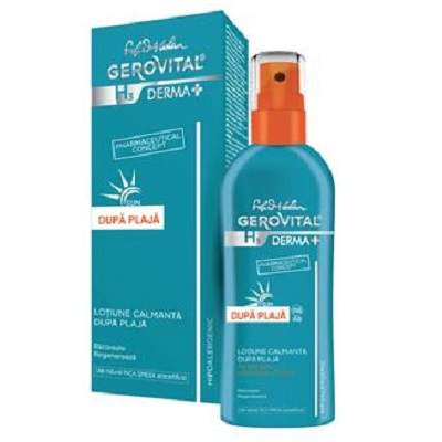 Lotiune calmanta dupa plaja Gerovital H3 Derma+, 150 ml, Farmec