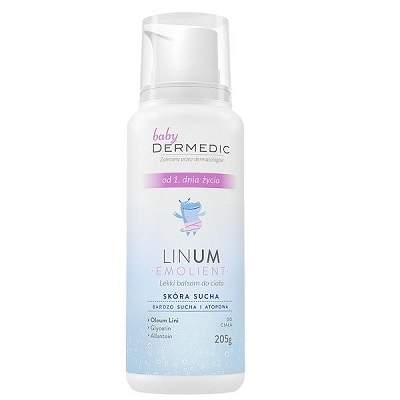 Lotiune de corp Linum Emolient Baby, +0 luni, 205g, Dermedic