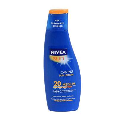 Lotiune protectie solara Caring Sun Lotion SPF 20, 200 ml, Nivea