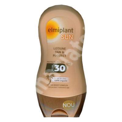 Lotiune protectie solara cu unt de shea, SPF30, 200 ml, Elmiplant