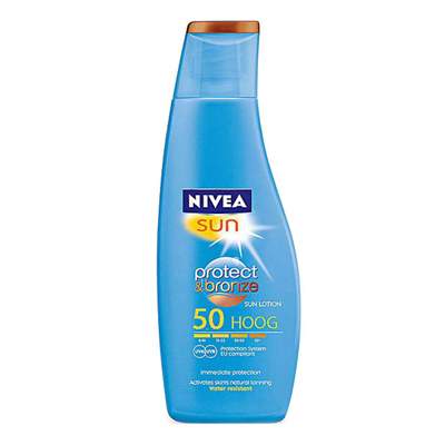 Lotiune protectie solara si bronzare rapida Sun Protect & Bronze SPF 50, 200 ml, Nivea