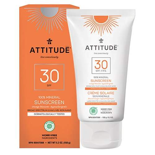 Lotiune protectie solara SPF 30 Floare de Portocal, 150 g, Attitude