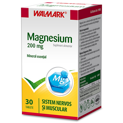 Magneziu, 200 mg, 30 tablete, Walmark