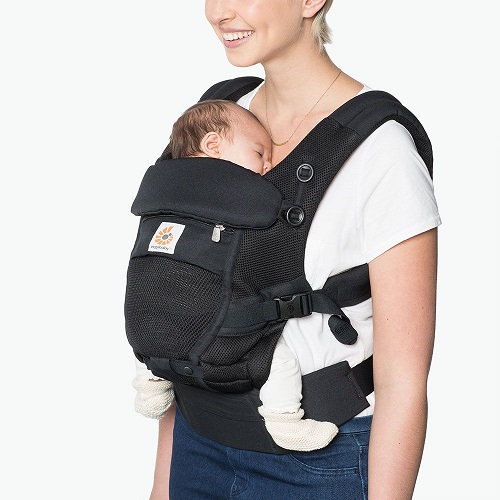 Marsupiu pentru copii, Adapt CoolAir Mesh, Onyx, ErgoBaby