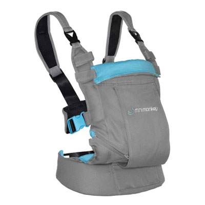 Marsupiu Dynamic Grey/Turquoise, 0-3 ani, Minimonkey 