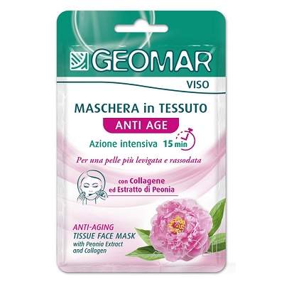 Masca de fata anti-imbatranire cu colagen si bujor, 22ml, Geomar