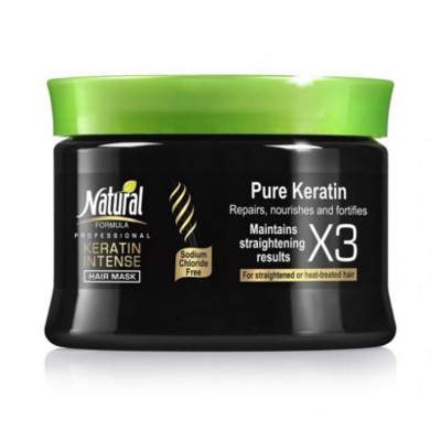 Masca de par formula profesionala Keratin Intense, 350 ml, Natural Formula