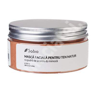 Masca faciala ten matur cu pudra de acerola si mimoza, 250 ml, Sabio